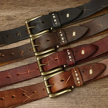 Genuine Brown Leather Waist Belt