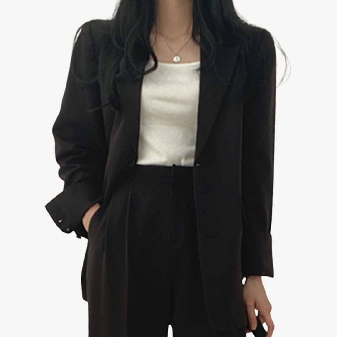 Ladies Business Formal Pant Suit Set