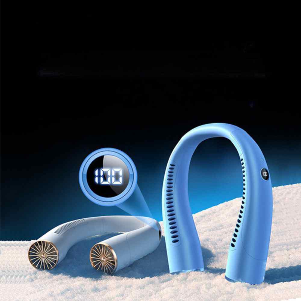 Bladeless Portable Neck Fan for Hands-Free Silent Cooling