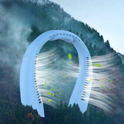 Bladeless Portable Neck Fan for Hands-Free Silent Cooling