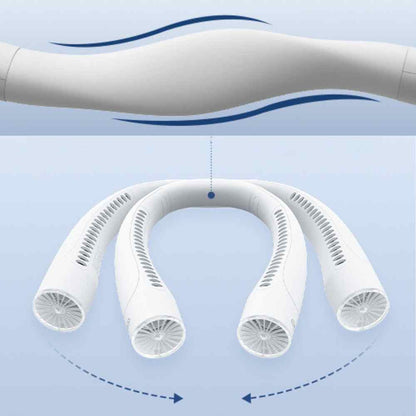 Bladeless Portable Neck Fan for Hands-Free Silent Cooling