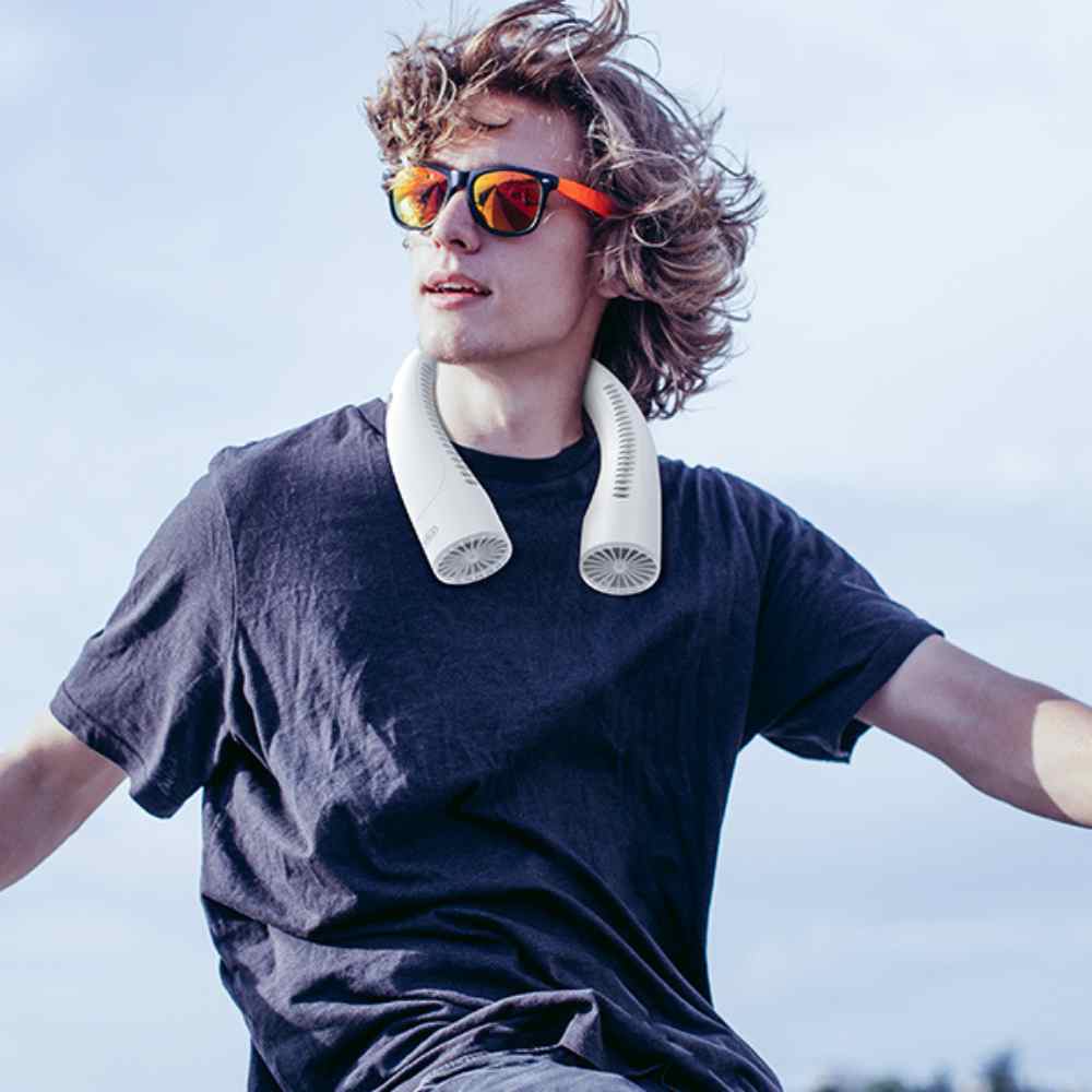 Bladeless Portable Neck Fan for Hands-Free Silent Cooling