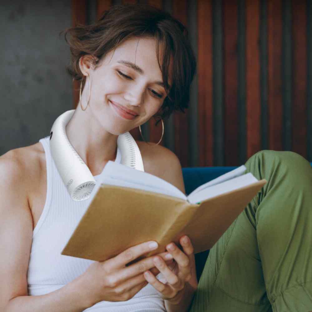 Bladeless Portable Neck Fan for Hands-Free Silent Cooling