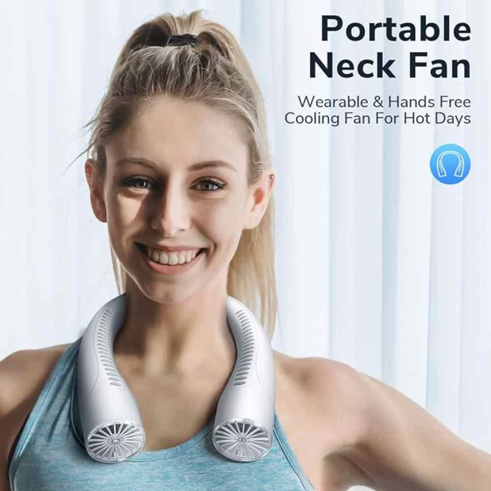 Bladeless Portable Neck Fan for Hands-Free Silent Cooling