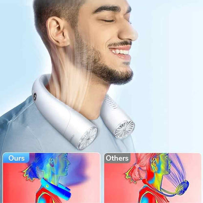 Bladeless Portable Neck Fan for Hands-Free Silent Cooling