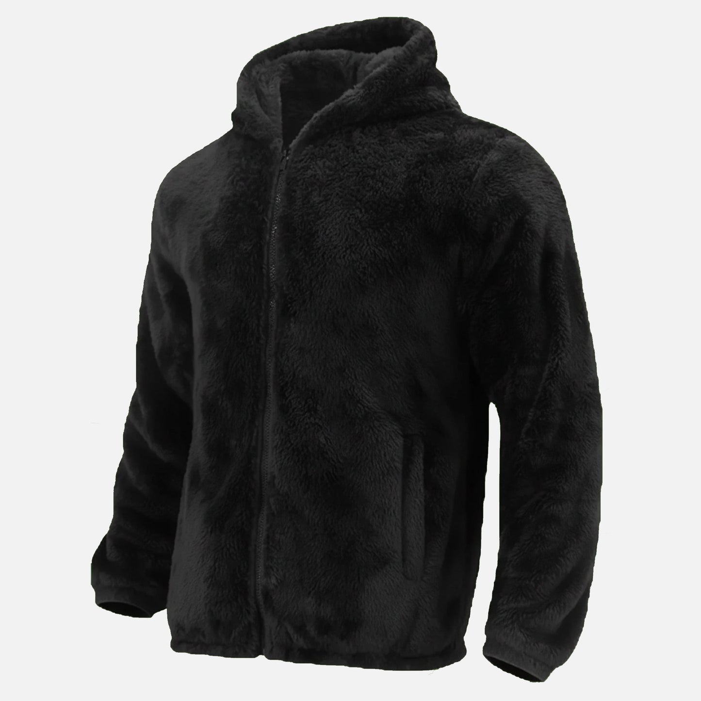 Warm Mens Fleece Hoodie Coat