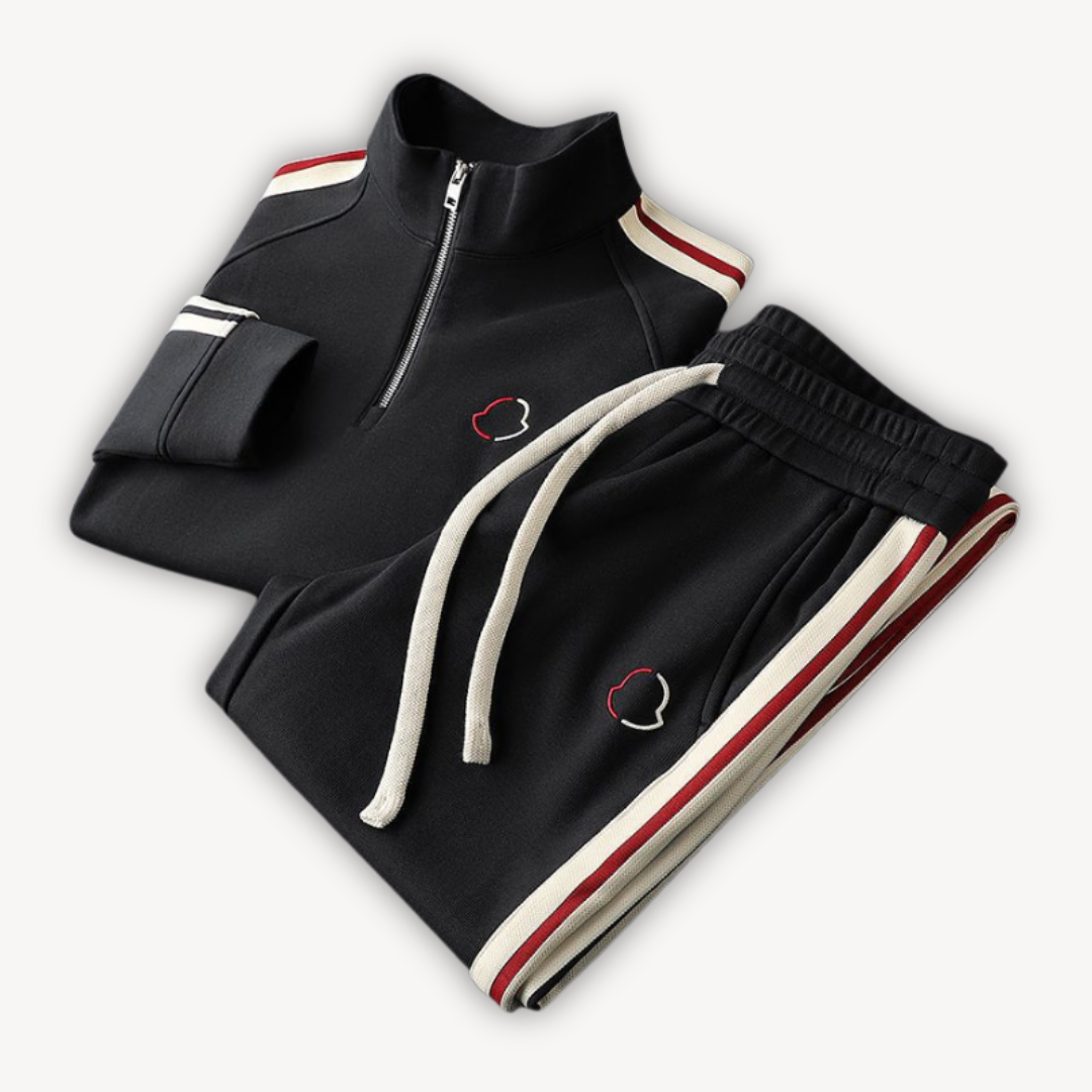 Comfortable Dark Blue Tracksuit Set