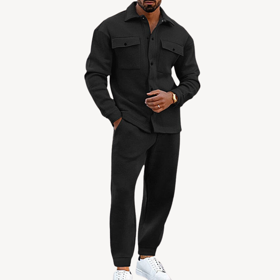 Relaxed Fit Tracksuit with Zip Jacket - OutfitLondon