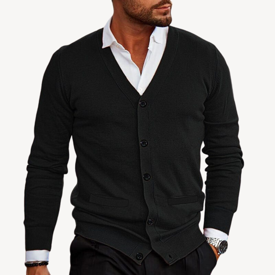 Casual Open Front Men's Cardigan Sweater