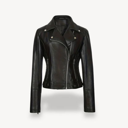 Vegan Leather Moto Jacket for Ladies