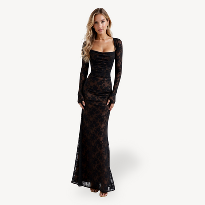 Elegant Lace Long Sleeve Dress