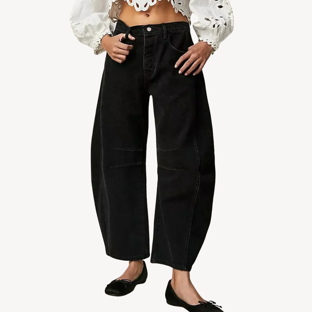 Ladies Loose Fit Jeans Pants - OutfitLondon