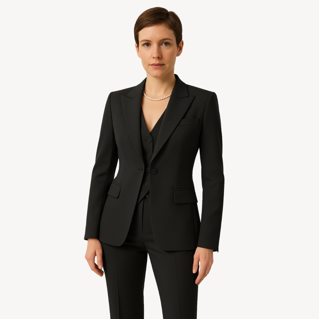 Ladies' Tailored Fit Pantsuit Set