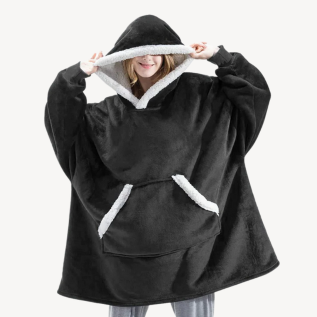Large Colorful Hooded Throw Blanket