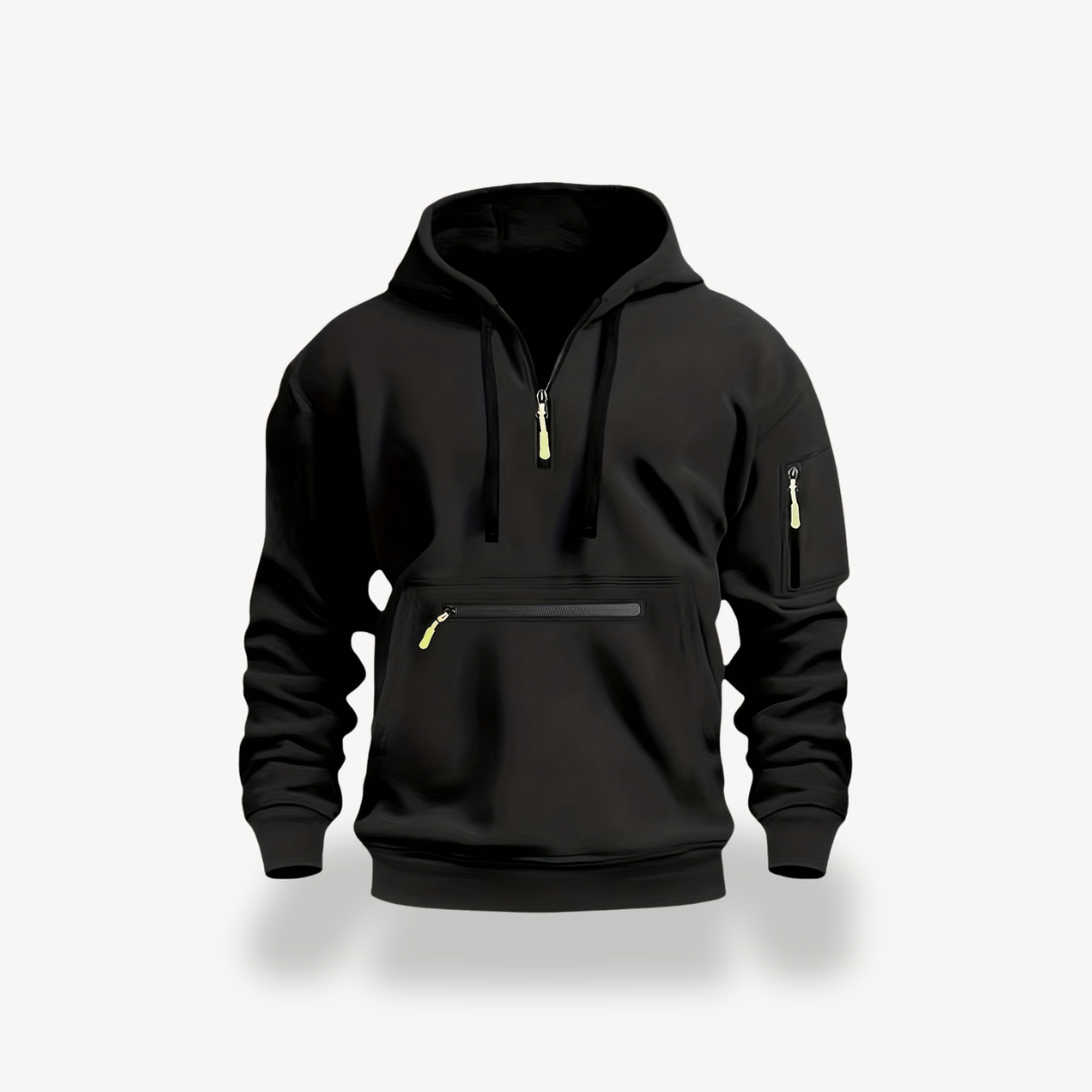 Comfortable Casual Zip Up Hooded Sweatshirt