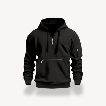 Comfortable Casual Zip Up Hooded Sweatshirt