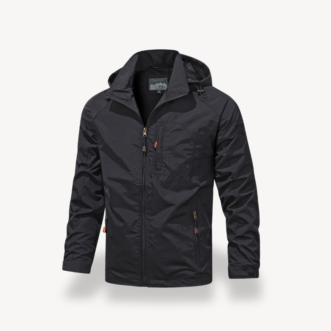 Relaxed Fit Waterproof Zip Up Jacket