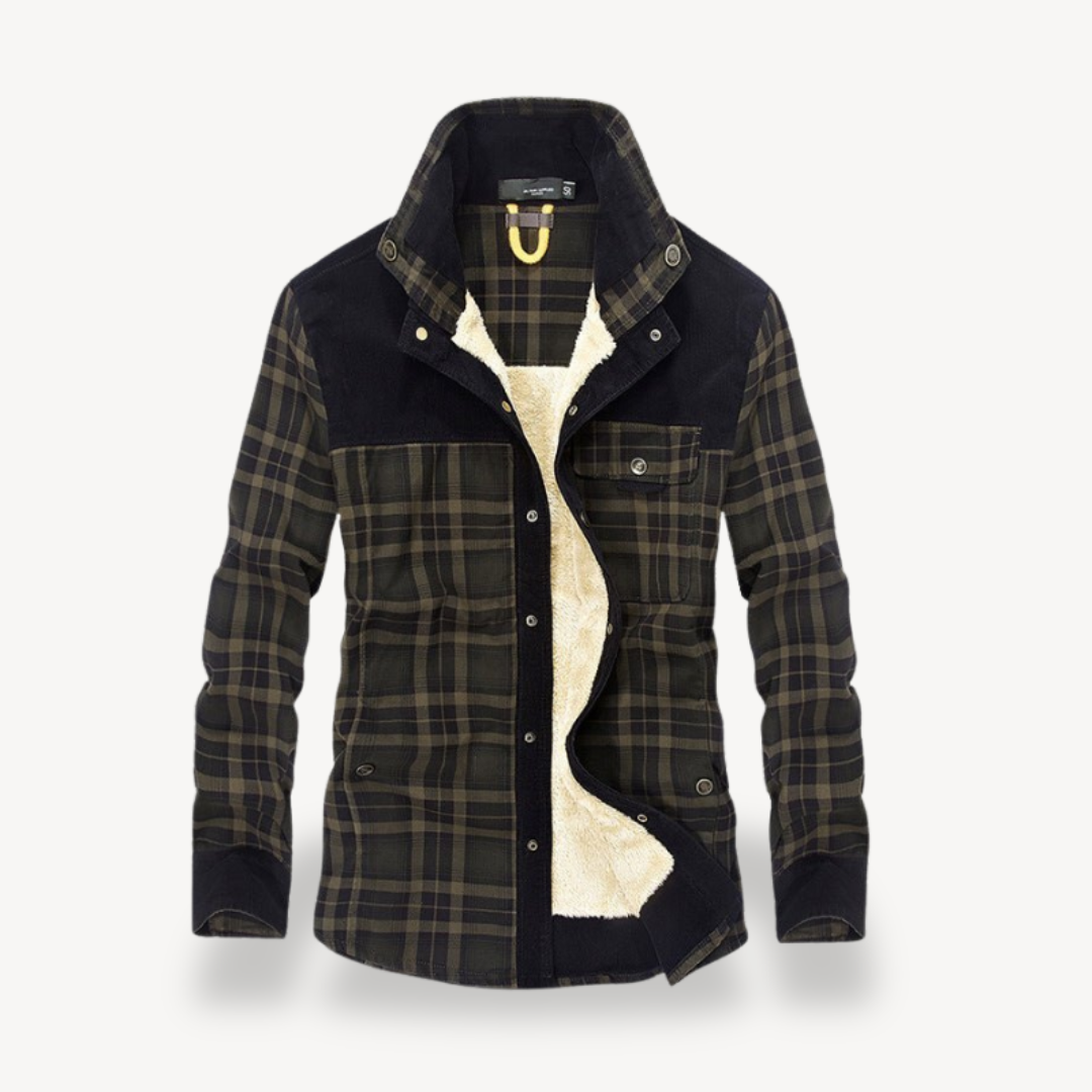 Warm Checked Flannel Coated Jacket - OutfitLondon