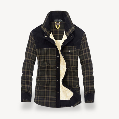 Warm Checked Flannel Coated Jacket - OutfitLondon