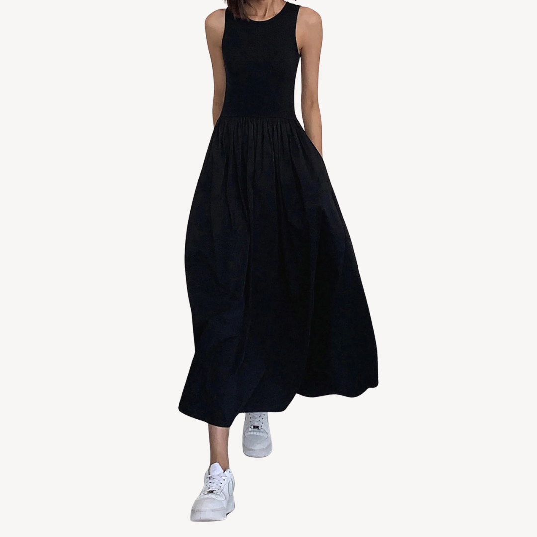 Chic Strapless Flowy Long Maxi Dress - OutfitLondon