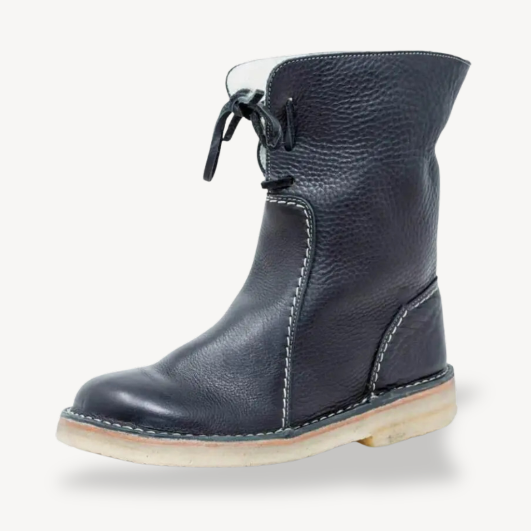Comfortable Fit Adjustable Leather Ankle Boots