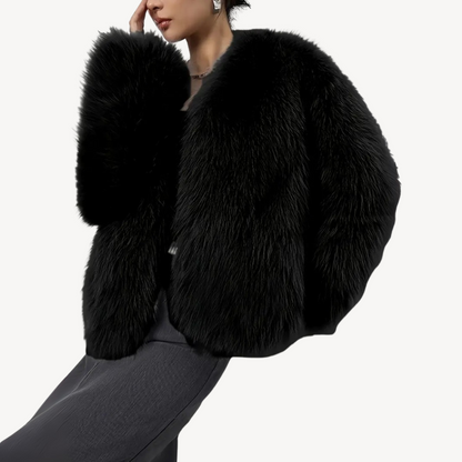 Ladies Warm Faux Fur Parka Coat