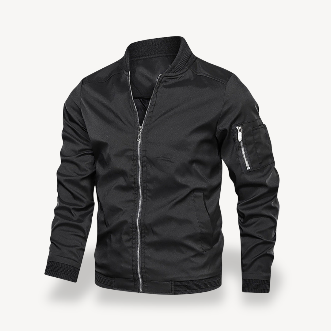 Men's Zip Up Flight Jacket - OutfitLondon