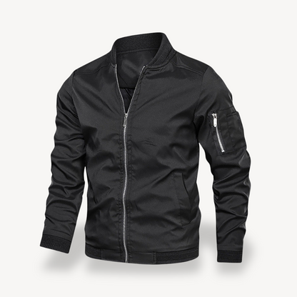 Men's Zip Up Flight Jacket - OutfitLondon