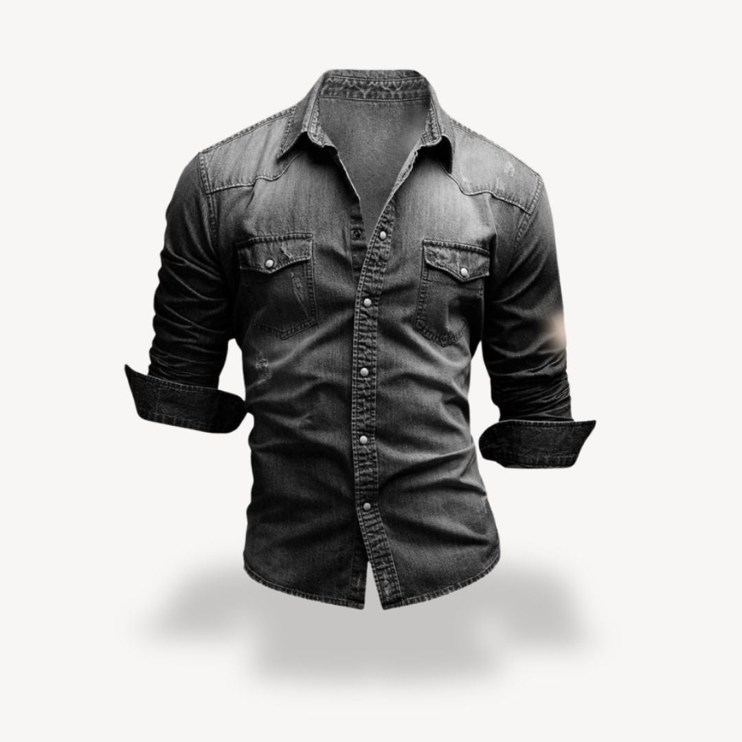 Classic Blue Cowboy Shirt for Men