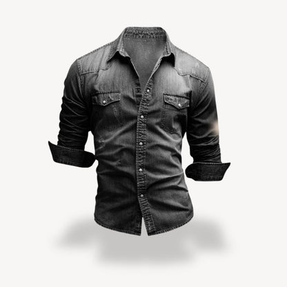 Classic Blue Cowboy Shirt for Men