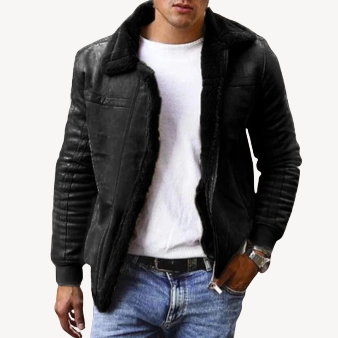 Men's Synthetic Sheepskin Coat