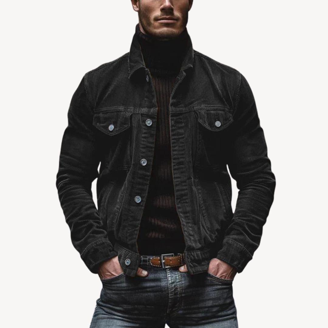 Rugged Textured Mens Jacket - OutfitLondon
