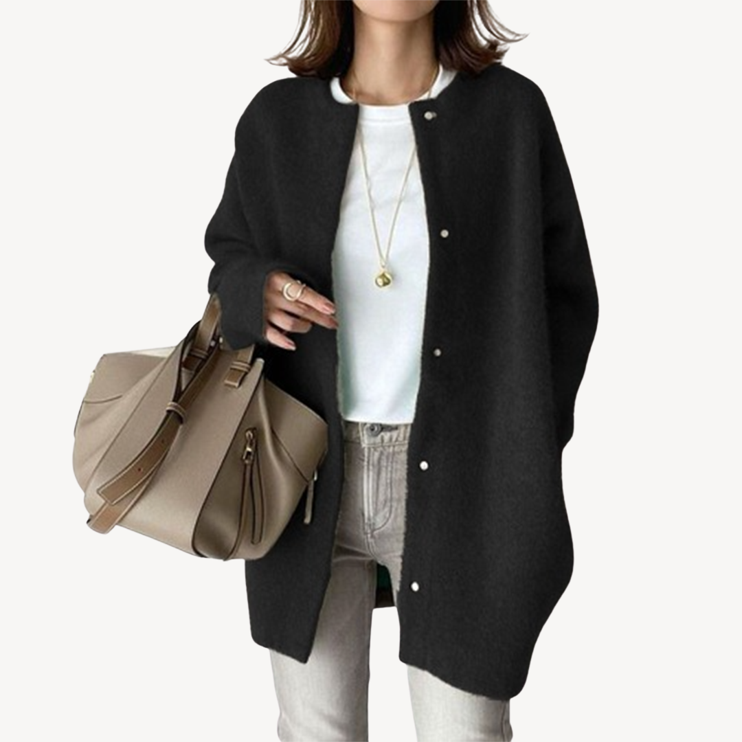 Ladies Classic Button Front Sweater