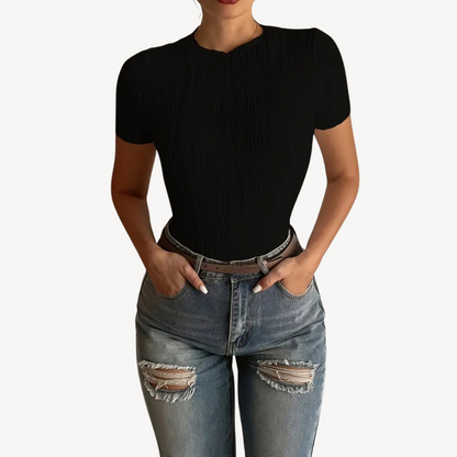Textured Shaping Women's Fitness Top
