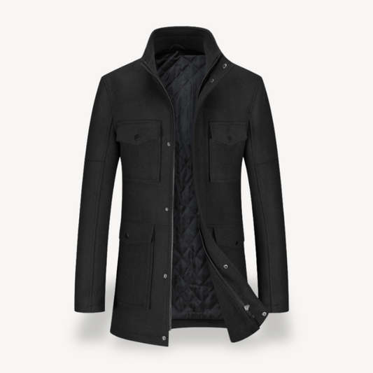 Warm Quilted Men's Winter Coat - OutfitLondon