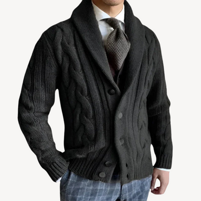 Warm Crew Neck Men's Cardigan Sweater - OutfitLondon