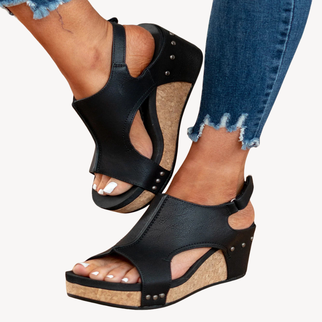 Ladies High Heel Buckle Sandals - OutfitLondon