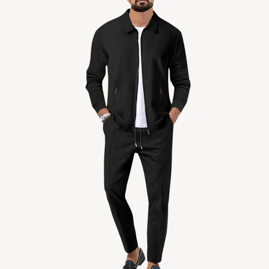 Relaxed Fit Zip Up Tracksuit Set