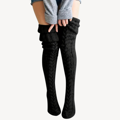 Warm Cable Knee High Socks