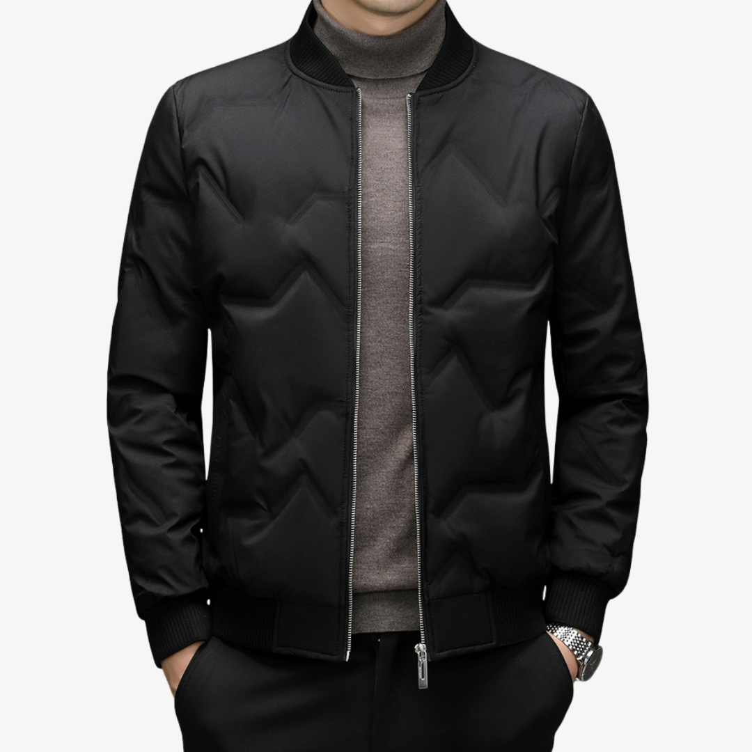 Slim Fit Down Filled Men's Bomber Jacket
