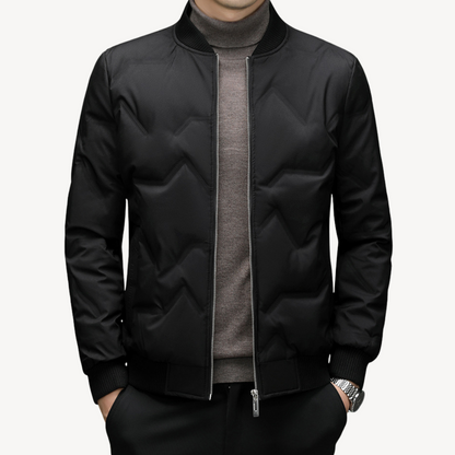 Slim Fit Down Filled Men's Bomber Jacket
