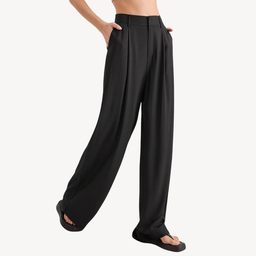 Ladies Comfortable Flowy Wide Leg Trousers