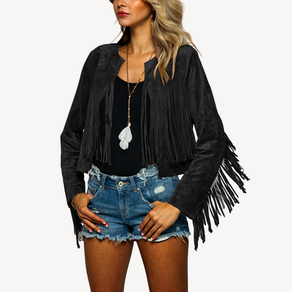 Luxury Faux Suede Trimmed Coat