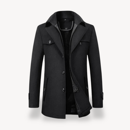 Warm Navy Classic Winter Coat