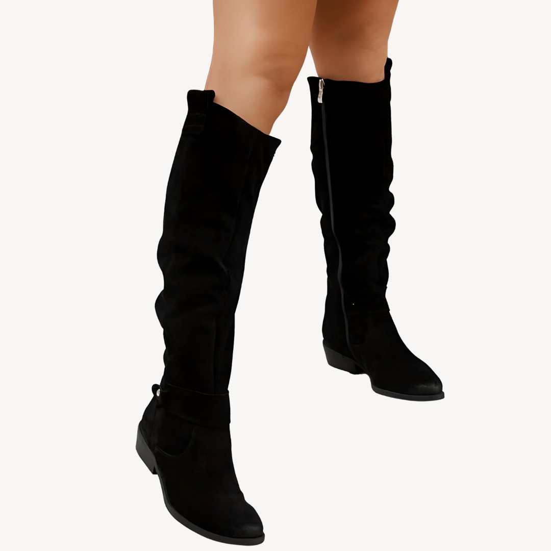 Comfortable Tall Faux Leather Women's Boots