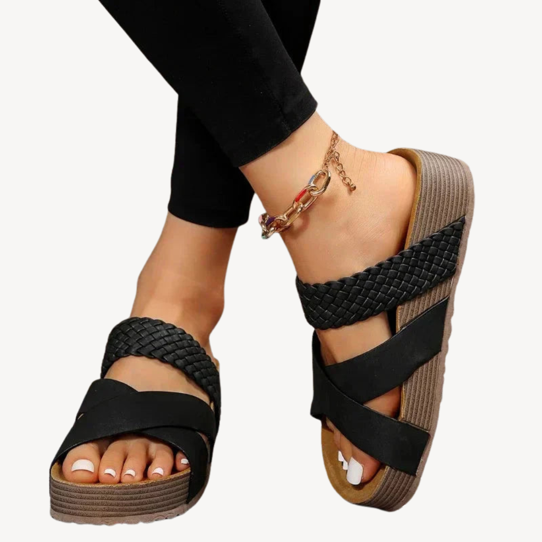 Comfortable Synthetic Leather Sandals for Ladies