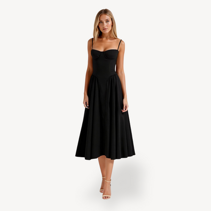 Sleeveless Mid Length Party Dress - OutfitLondon