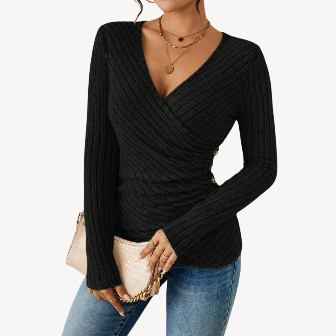 Comfortable V Neck Ladies T Shirt
