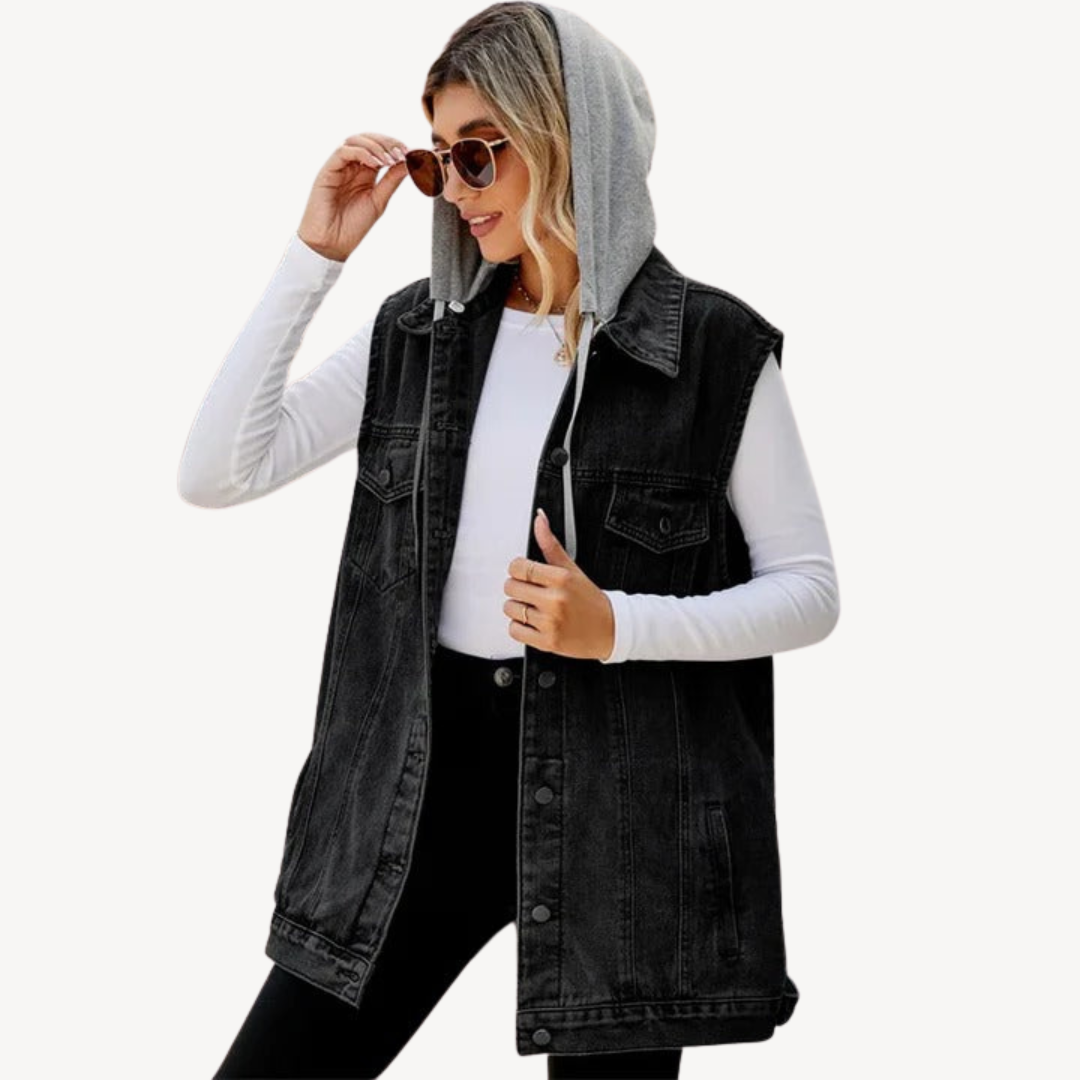 Women's Casual Blue Jean Vest