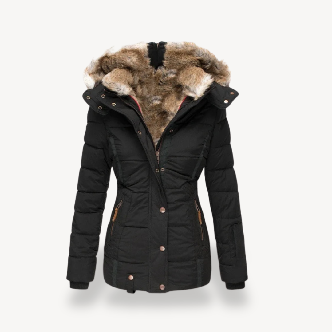 Warm Synthetic Fur Insulated Puffer Coat